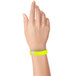 Carnival King Neon Yellow Disposable Plastic Customizable Wristband 5/8" x 10" - 500/Box Main Thumbnail 3