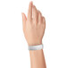 Carnival King Silver Disposable Tyvek® Customizable Wristband 3/4" x 10" - 500/Bag Main Thumbnail 3