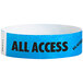 Carnival King Neon Blue "ALL ACCESS" Disposable Tyvek® Wristband 3/4" x 10" - 500/Bag Main Thumbnail 3