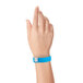 Carnival King Neon Blue Disposable Vinyl Wristband 3/4" x 10" - 500/Box Main Thumbnail 3