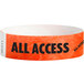 Carnival King Neon Red "ALL ACCESS" Disposable Tyvek® Wristband 3/4" x 10" - 500/Bag Main Thumbnail 3