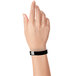 Carnival King Black Disposable Plastic Customizable Wristband 5/8" x 10" - 500/Box Main Thumbnail 3