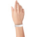 Carnival King White Disposable Plastic Customizable Wristband 5/8" x 10" - 500/Box Main Thumbnail 3