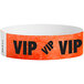 Carnival King Neon Red "VIP" Disposable Tyvek® Wristband 3/4" x 10" - 500/Bag Main Thumbnail 3