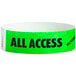 Carnival King Neon Green "ALL ACCESS" Disposable Tyvek® Wristband 3/4" x 10" - 500/Bag Main Thumbnail 3