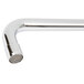 A close-up of an Equip by T&S chrome add-on faucet.