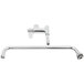 A chrome Equip by T&S add-on faucet for pre-rinse units with a handle.