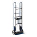 A blue and black Lavex steel appliance hand truck with blue wheels.