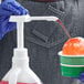 Choice 1 oz. Plastic Condiment Pump with 11" Dip Tube - 6/Pack Main Thumbnail 1