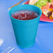 Creative Converting 28313181 16 oz. Turquoise Plastic Cup - 240/Case Main Thumbnail 1