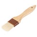 A 1 3/8"W Boar Bristle Pastry / Basting Brush with a wooden handle.