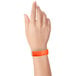 Carnival King Neon Red Disposable Tyvek® Wristband 3/4" x 10" - 500/Bag Main Thumbnail 3