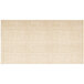 A natural basketweave woven vinyl rectangle bistro placemat with a beige basketweave pattern.
