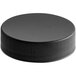 A 38/400 black plastic cap with a ribbed edge and a black liner.