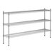 A Regency stainless steel wire shelving unit with three shelves.