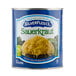 A SilverFleece #10 can of shredded sauerkraut with a label.