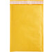 A yellow Lavex Self-Sealing Kraft Bubble Mailer.