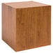 A Room360 rubberwood wine cooler and display stand with a lid on it.