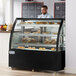 Avantco BCTD-60 60" Black 3-Shelf Curved Glass Dry Bakery Display Case with LED Lighting Main Thumbnail 1
