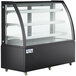 Avantco BCTD-60 60" Black 3-Shelf Curved Glass Dry Bakery Display Case with LED Lighting Main Thumbnail 2