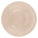 A beige GET Tahoe sandstone bowl with a curved line on a white surface.