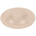 A sandstone melamine bowl with a round bottom.