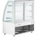 Avantco BCT-48 48" White 3-Shelf Curved Glass Refrigerated Bakery Display Case with LED Lighting Main Thumbnail 3