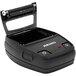 A Custom 911MM010100P33 black handheld Rugged Mobile Printer with lid open on a counter.