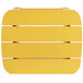A yellow wooden crate with wooden slats.