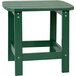 A Flash Furniture Charlestown green faux wood side table with metal legs.
