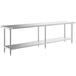 Regency 24" x 120" 16-Gauge 304 Stainless Steel Commercial Work Table with Undershelf Main Thumbnail 3