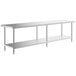 Regency 30" x 120" 16-Gauge 304 Stainless Steel Commercial Work Table with Undershelf Main Thumbnail 4