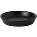 A black round Dudson Evo stoneware dish.