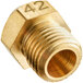 A brass orifice with the number 42 on it.
