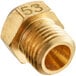 A brass threaded male fitting with the number 3 on it.