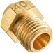 A brass #40 orifice for Main Street Equipment natural gas floor fryers.