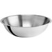 A silver Choice stainless steel mixing bowl.