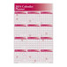 A ComplyRight 2024 full calendar planner with red and white numbers on a white background.