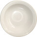 An International Tableware York ivory stoneware bowl with an embossed rim.