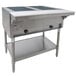 An Eagle Group stainless steel open well steam table on a counter.