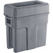 A Toter dark cool gray rectangular trash can with a dark cool gray square lid.