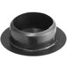A close-up of a black Narvon side panel cap with a round hole.