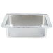 A stainless steel rectangular water pan for a Vollrath Classic Brass chafer.