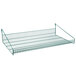 A Metroseal 3 wire shelf with a retaining ledge on a white background.