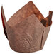 A package of 1000 chocolate brown tulip-shaped paper cupcake liners.