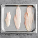 A tray of Wulf's Black Sea Bass fillet portions.