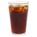 A Libbey customizable beverage glass filled with cola and ice.
