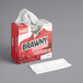 A case of Brawny Professional white industrial cleaning towels in a white and red box.