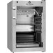 A stainless steel DRY AGER UX750 PRO meat curing cabinet with a door open.