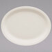 Homer Laughlin by Steelite International HL25900 9 3/4" Ivory (American White) Narrow Rim Oval China Platter - 24/Case Main Thumbnail 1